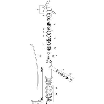 Hansgrohe Bidetmischer Axor One, Farbe chrom Bild 2