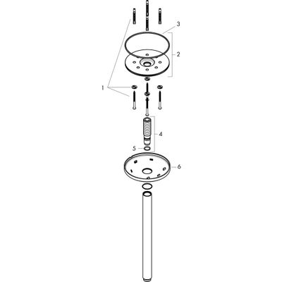Hansgrohe Deckenanschluss Axor One 300 mm, für Kopfbrause 280 1jet, 131 mm, Farbe chrom Bild 2