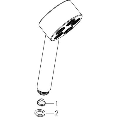 Hansgrohe Handbrause Axor One 75 1jet EcoSmart matt, Farbe weiß Bild 2