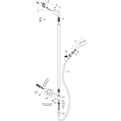 Hansgrohe Brauseset Axor One 75 1jet Eco, mit Wandanschluss, Farbe chrom Bild 2