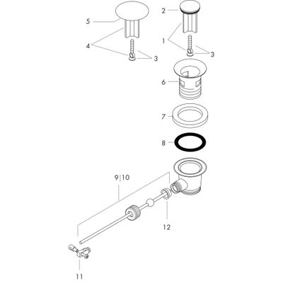Hansgrohe Ablaufventil Axor Waschtischmischer und Bidetmischer BRG, DN 32, Farbe red gold Bild 2