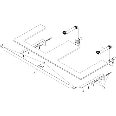 Hansgrohe Konsole Xelu Q 1560 x 540, mit 2 Ausschnitten, für AWT ohne Hl.we hgl, 1560 x 550 mm Bild 2