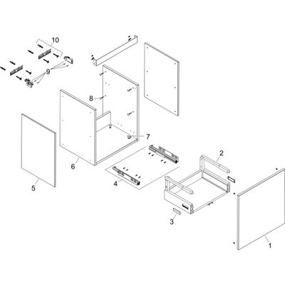 Hansgrohe Waschtischunterschrank Xilesa E 1 SK Waschtisch SGma, 580 x 470 mm, Farbe schiefergrau Bild 3