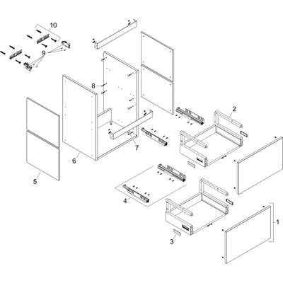Hansgrohe Waschtischunterschrank Xilesa E 2 SK für Waschtisch ECHK, 580 x 470 mm, Farbe eiche kaschmir Bild 2