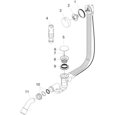 Hansgrohe Ab- und Überlaufgarnitur Flexaplus S Komplettset chrom flex.Überlaufschlauch, Farbe chrom Bild 2
