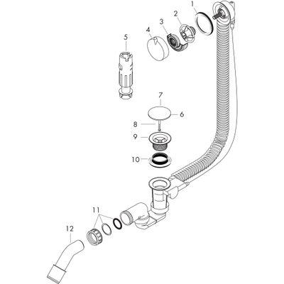 Hansgrohe Ab- und Überlaufgarnitur Flexaplus S Axor Komplettset chrom Normalwannen, Farbe chrom Bild 6