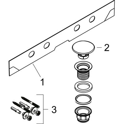 Hansgrohe Waschtisch Xelu Q 1000 x 480 mm mit 2 Hahnlöcher ohne Überlauf SmartClean we, 130 x 480 mm, Farbe weiß Bild 5