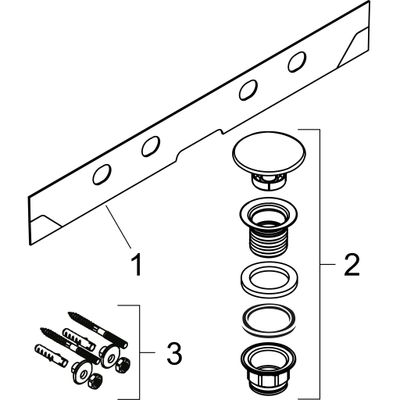 Hansgrohe Aufsatzwaschtisch ge Xelu Q 1000 x 480 mm mit 2 Hahnl.ohne ÜBL SmartClean we, 130 x 480 mm, Farbe weiß Bild 4
