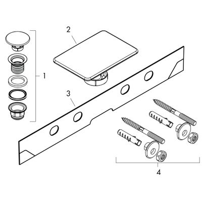Hansgrohe Aufsatzwaschtisch ge Xevolos E 1000 x 480 mm mit 2 Hahnl.ohne ÜBL SmartClean we, 190 x 480 mm, Farbe weiß Bild 4