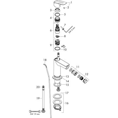 Hansgrohe Bidetmischer 110 Logis Fine, Farbe chrom Bild 2