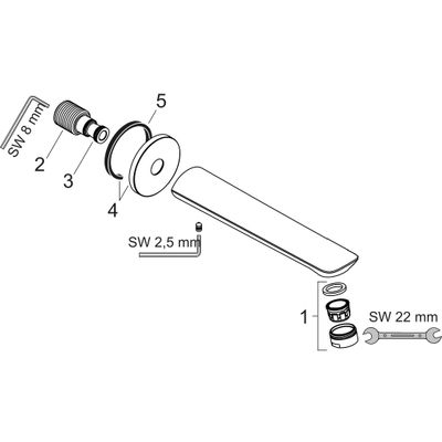 Hansgrohe Wanneneinlauf Novus, 192 mm, Farbe chrom Bild 3