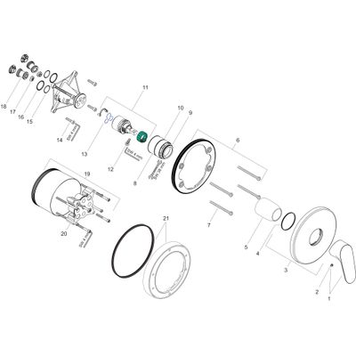 Hansgrohe Fertigset Vernis Blend verchromt, für Einhand-Unterputz-Brausebatterie, Farbe chrom Bild 2