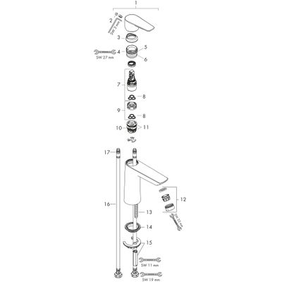 Hansgrohe Waschtischmischer 110 Talis E CoolStart BBC, ohne Ablaufgarnitur, Farbe black chrome Bild 3