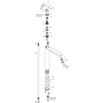 Hansgrohe Waschtischmischer 240 Talis E PGO, ohne Ablaufgarnitur, Farbe gold Bild 2
