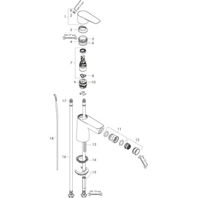 Hansgrohe Bidetmischer Talis E matt, Farbe weiß Bild 2