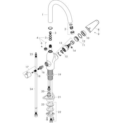 Hansgrohe Spültischmischer 220 Focus M42 Geräteabsperrventil 1jet, 348 mm, Farbe chrom Bild 2