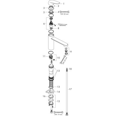 Hansgrohe Spültischmischer 120 Focus M42 1jet, 221 mm, Farbe chrom Bild 3