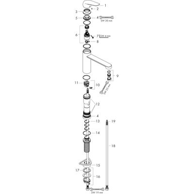 Hansgrohe Spültischmischer 120 Focus M42 Vorfenster 1jet, 234 mm, Farbe chrom Bild 3