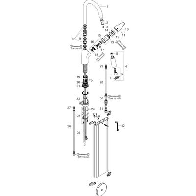 Hansgrohe Spültischmischer 220 Focus M42 Ausziehbrause 2jet sBox edelstahl-optik, 400 mm, Farbe silber Bild 3