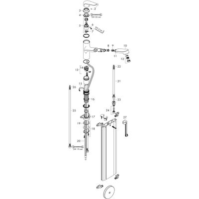 Hansgrohe Spültischmischer 150 Focus M42 Ausziehauslauf 1jet sBox, 222 mm, Farbe chrom Bild 4