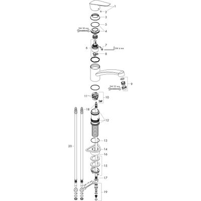 Hansgrohe Spültischmischer 120 Logis M31 Niederdruck 1jet, 157 mm, Farbe chrom Bild 4