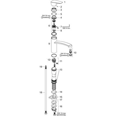 Hansgrohe Spültischmischer 160 Logis M31 1jet, 234 mm, Farbe chrom Bild 2