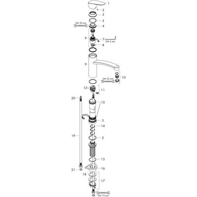 Hansgrohe Spültischmischer 160 Logis M31 Vorfenster 1jet, 246 mm, Farbe chrom Bild 2