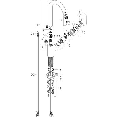 Hansgrohe Spültischmischer 260 Logis M31 1jet, 332 mm, Farbe chrom Bild 3