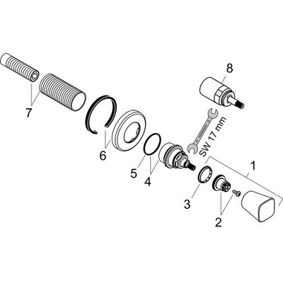 Hansgrohe Absperrventil Unterputz Logis Fertigset, 68 mm, Farbe chrom Bild 2
