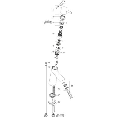 Hansgrohe Waschtischmischer 80 Talis S, mit Push-Open Ablaufgarnitur, Farbe chrom Bild 5