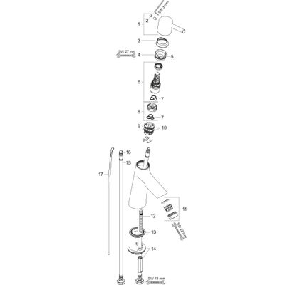 Hansgrohe Waschtischmischer 80 Talis S CoolStart, Farbe chrom Bild 5