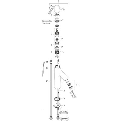 Hansgrohe Waschtischmischer 100 Talis S LowFlow, Farbe chrom Bild 2