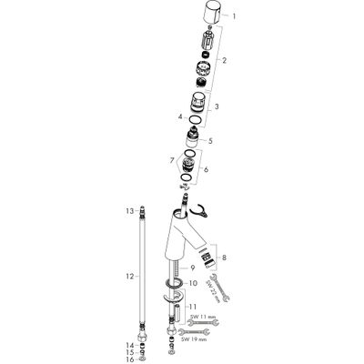 Hansgrohe Waschtischmischer 80 Talis Select S, ohne Ablaufgarnitur, Farbe chrom Bild 2