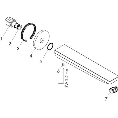 Hansgrohe Wanneneinlauf Rebris E, 200 mm, Farbe chrom Bild 2