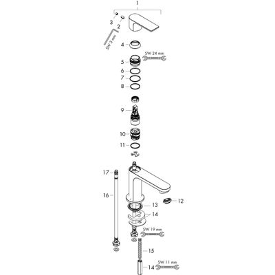 Hansgrohe E Einhebel-Waschtischmischer 80, ohne Ablaufgarnitur, CoolStart, Farbe chrom Bild 3