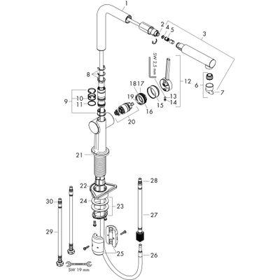 Hansgrohe Einhebel-Spültischmischer 270 Talis M54, Ausziehauslauf, 1jet, 296 mm, Farbe schwarz Bild 2