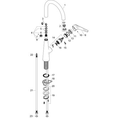 Hansgrohe Spültischmischer 260 Talis M51 1jet edelstahl-optik, 400 mm, Farbe silber Bild 3