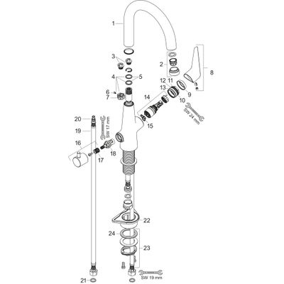 Hansgrohe Spültischmischer 220 Talis M51 Geräteabsperrventil 1jet, 355 mm, Farbe chrom Bild 2