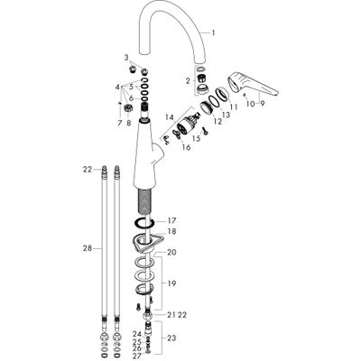 Hansgrohe Spültischmischer 260 Talis M51 Niederdruck 1jet, Farbe chrom Bild 2