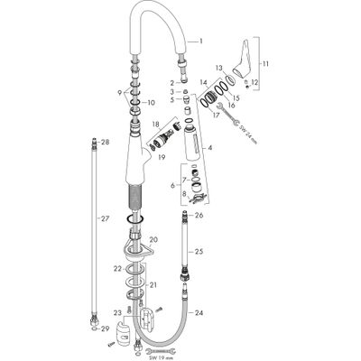 Hansgrohe Spültischmischer 160 Talis M51 Ausziehbrause 2jet, 350 mm, Farbe chrom Bild 2
