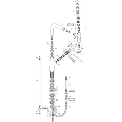 Hansgrohe Spültischmischer 220 Talis Select M51 Ausziehbrause 2jet edelstahl-optik, 335 mm, Farbe silber Bild 2