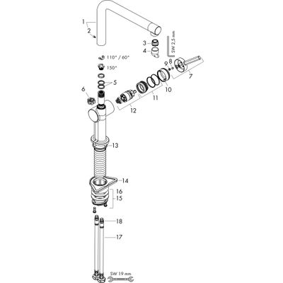 Hansgrohe Einhebel-Spültischmischer 270 Talis M54, 1jet, Edelstahl Optik, 296 mm, Farbe silber Bild 2