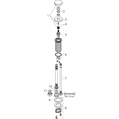 Hansgrohe Geräteabsperrventil F21, Farbe silberfarben Bild 2