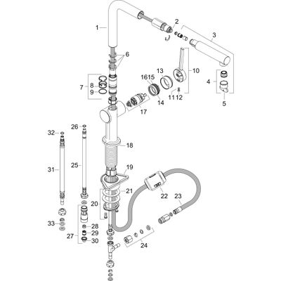 Hansgrohe Spültischmischer 270 Talis M54 Niederdruck Ausziehauslauf 1jet BSO, Farbe Edelstahl-Optik (silber) Bild 2