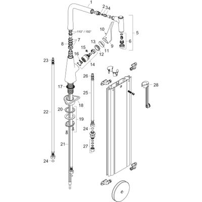 Hansgrohe Spültischmischer 320 Metris M71 Ausziehbrause 2jet sBox, 430 mm, Farbe chrom Bild 4