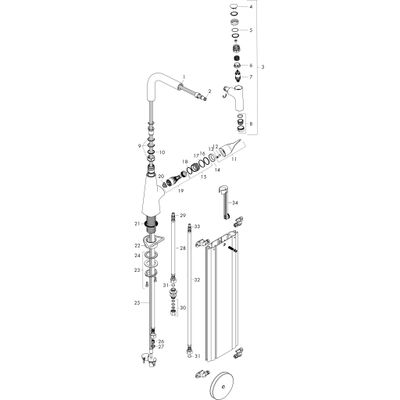 Hansgrohe Spültischmischer 240 Metris Select M71 Ausziehauslauf 1jet sBox, 350 mm, Farbe chrom Bild 3