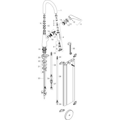Hansgrohe Spültischmischer 200 Talis M51 Ausziehbrause 2jet sBox edelstahl-optik, 400 mm, Farbe silber Bild 3