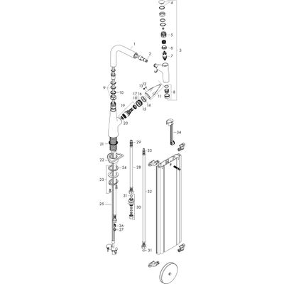 Hansgrohe Spültischmischer 220 Talis Select M51 Ausziehauslauf 1jet sBox, 335 mm, Farbe chrom Bild 3