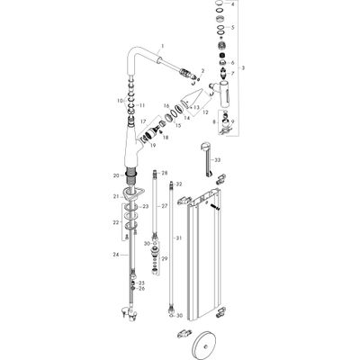 Hansgrohe Spültischmischer 300 Talis Select M51 Ausziehbrause 2jet sBox, 405 mm, Farbe chrom Bild 3