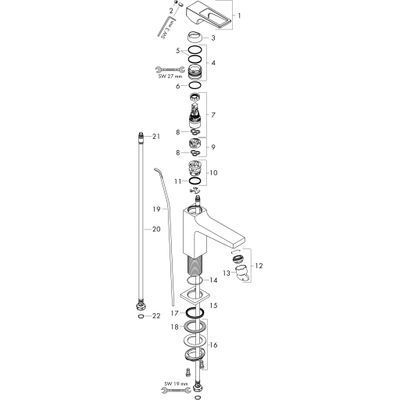 Hansgrohe Waschtischmischer 110 Metropol chrom Bügelgriff, Farbe chrom Bild 3